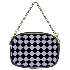 Block Fiesta Black And Silver Grey Chain Purse (Two Sides)