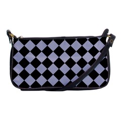 Block Fiesta Black And Silver Grey Shoulder Clutch Bag