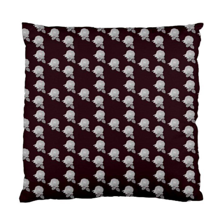 White Rose In Maroon Standard Cushion Case (One Side)