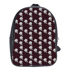 White Rose In Maroon School Bag (large)