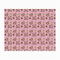 Robin Art Pink Pattern Small Glasses Cloth by snowwhitegirl