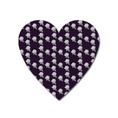 White Rose In Purple Heart Magnet