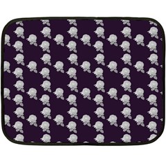 White Rose In Purple Fleece Blanket (mini)