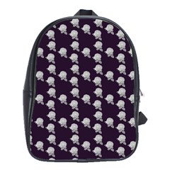 White Rose In Purple School Bag (large)