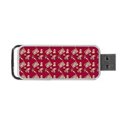 Robin Art Red Pattern Portable Usb Flash (one Side) by snowwhitegirl