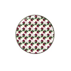Doily Rose Pattern White Hat Clip Ball Marker (10 Pack)