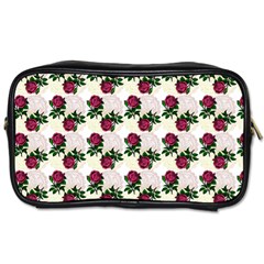 Doily Rose Pattern White Toiletries Bag (one Side) by snowwhitegirl