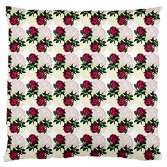Doily Rose Pattern White Large Cushion Case (one Side) by snowwhitegirl