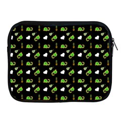 Green Elephant Pattern Apple Ipad 2/3/4 Zipper Cases by snowwhitegirl