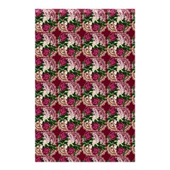 Doily Rose Pattern Red Shower Curtain 48  X 72  (small)  by snowwhitegirl