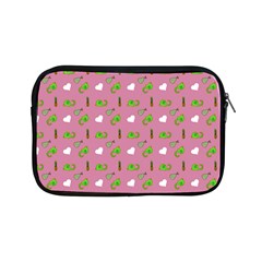 Green Elephant Pattern Mauve Apple Ipad Mini Zipper Cases by snowwhitegirl