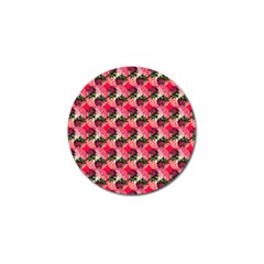 Doily Rose Pattern Watermelon Pink Golf Ball Marker