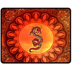 Wonderful Chinese Dragon Double Sided Fleece Blanket (medium)  by FantasyWorld7