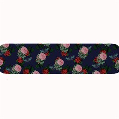 Dark Floral Butterfly Blue Large Bar Mats