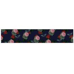 Dark Floral Butterfly Blue Large Flano Scarf 