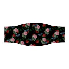 Dark Floral Butterfly Black Stretchable Headband by snowwhitegirl