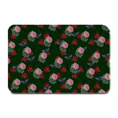 Dark Floral Butterfly Green Plate Mats