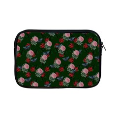 Dark Floral Butterfly Green Apple Ipad Mini Zipper Cases