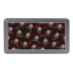 Dark Floral Butterfly Burgundy Memory Card Reader (mini) by snowwhitegirl