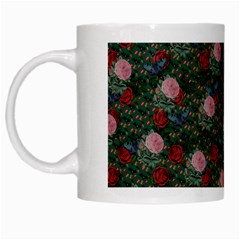 Dark Floral Butterfly Teal Bats Lip Green White Mugs