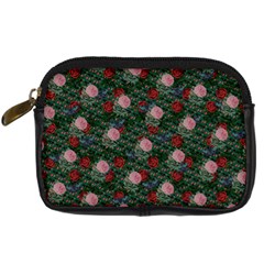 Dark Floral Butterfly Teal Bats Lip Green Digital Camera Leather Case