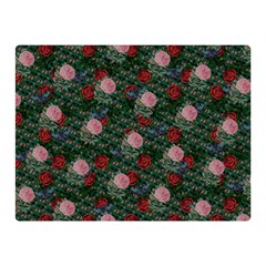 Dark Floral Butterfly Teal Bats Lip Green Double Sided Flano Blanket (Mini) 