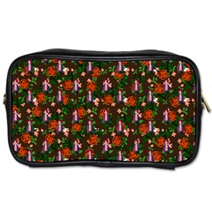 Fiola Pattern Brown Toiletries Bag (one Side) by snowwhitegirl