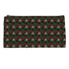 Dark Floral Butterfly Teal Bats Lip Green Small Pencil Cases by snowwhitegirl