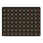 Dark Floral Butterfly Teal Bats Lip Green Small Double Sided Fleece Blanket (Small)  45 x34  Blanket Front