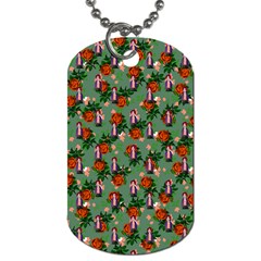 Fiola Pattern Green Dog Tag (two Sides) by snowwhitegirl