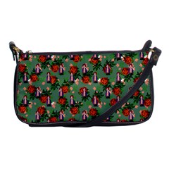 Fiola Pattern Green Shoulder Clutch Bag by snowwhitegirl