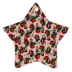 Fiola Pattern Pink Star Ornament (two Sides)