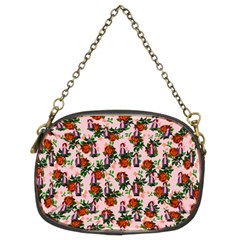 Fiola Pattern Pink Chain Purse (two Sides)