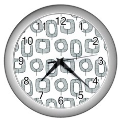 Forest Patterns 16 Wall Clock (silver) by Sobalvarro