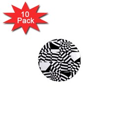 Black And White Crazy Pattern 1  Mini Magnet (10 Pack)  by Sobalvarro