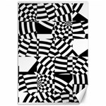 Black And White Crazy Pattern Canvas 12  x 18  11.88 x17.36  Canvas - 1