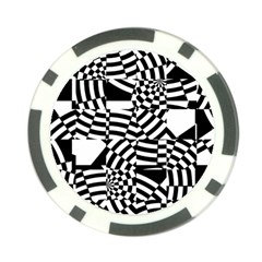 Black And White Crazy Pattern Poker Chip Card Guard by Sobalvarro