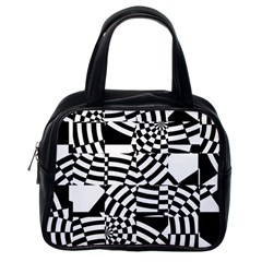 Black And White Crazy Pattern Classic Handbag (one Side) by Sobalvarro