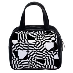 Black And White Crazy Pattern Classic Handbag (two Sides) by Sobalvarro