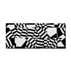 Black And White Crazy Pattern Hand Towel by Sobalvarro