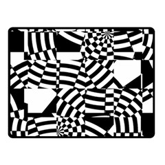 Black And White Crazy Pattern Fleece Blanket (small) by Sobalvarro