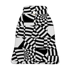 Black And White Crazy Pattern Ornament (bell) by Sobalvarro