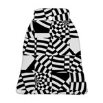Black And White Crazy Pattern Bell Ornament (Two Sides) Front