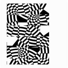 Black And White Crazy Pattern Small Garden Flag (two Sides) by Sobalvarro