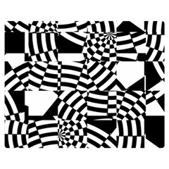 Black And White Crazy Pattern Double Sided Flano Blanket (medium)  by Sobalvarro