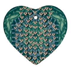 Heavy Metal Hearts And Belive In Sweet Love Heart Ornament (two Sides) by pepitasart