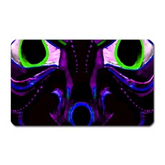 Demon Ethnic Mask Extreme Close Up Illustration Magnet (rectangular) by dflcprintsclothing