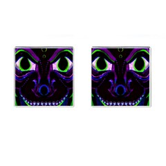 Demon Ethnic Mask Extreme Close Up Illustration Cufflinks (square) by dflcprintsclothing