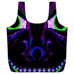 Demon Ethnic Mask Extreme Close Up Illustration Full Print Recycle Bag (xxxl) by dflcprintsclothing