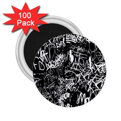 Graffiti Abstract Collage Print Pattern 2 25  Magnets (100 Pack)  by dflcprintsclothing